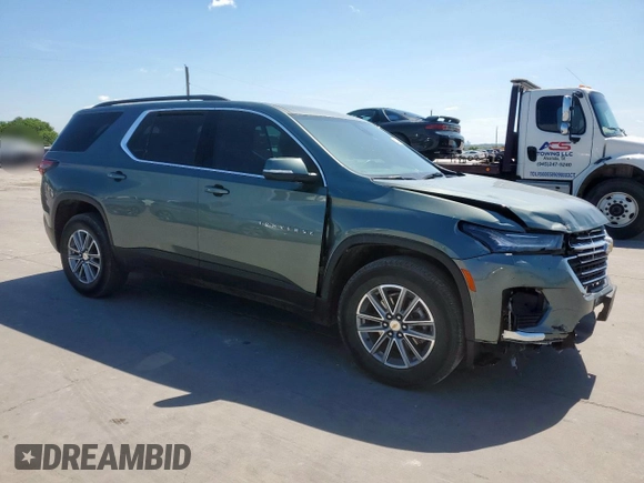 2023 Chevrolet Traverse LT Cloth with VIN 1GNERGKW6PJ235939, listed as a Copart auction lot 62305255 with 26,396 mi miles and Clean title. Bid and sale history available at DreamBid. Image 4.