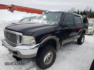 2002 Ford Excursion Limited with VIN 1FMSU43F42EB57696, listed as a Copart auction lot 44037695 with Not provided miles and Non repairable. Bid and sale history available at DreamBid. Image 1.