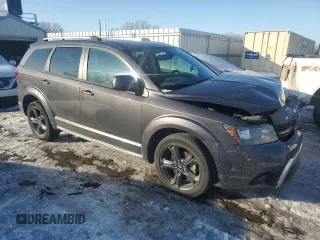 2019 Dodge Journey Crossroad with VIN 3C4PDCGB8KT873531, listed as a Copart auction lot 41603265 with 110,533 mi miles and Salvage Title. Bid and sale history available at DreamBid. Image 4.