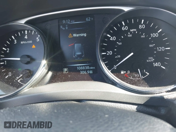2016 Nissan Rogue SL with VIN 5N1AT2MV6GC778370, listed as a IAAI auction lot 41741022 with 108,838 mi miles and . Bid and sale history available at DreamBid. Image 7.