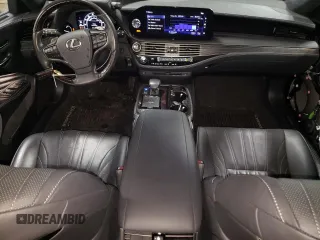 2022 Lexus LS with VIN JTHD51GFXN5010742, listed as a Copart auction lot 48202395 with 13,389 mi miles and Salvage Title. Bid and sale history available at carsss.com. Image 8.