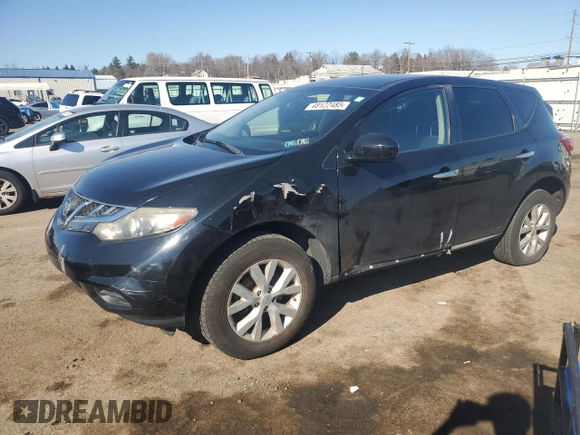 2011 Nissan Murano S with VIN JN8AZ1MW5BW151807, listed as a Copart auction lot 48122485 with 148,622 mi miles and Salvage Title. Bid and sale history available at DreamBid. Image 1.
