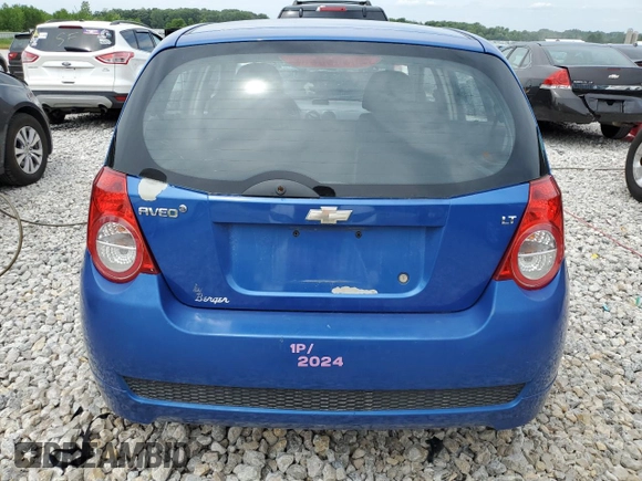 2009 Chevrolet Aveo 1LT with VIN KL1TD66E79B622286, listed as a Copart auction lot 56113094 with 96,075 mi miles and Salvage title. Bid and sale history available at DreamBid. Image 6.