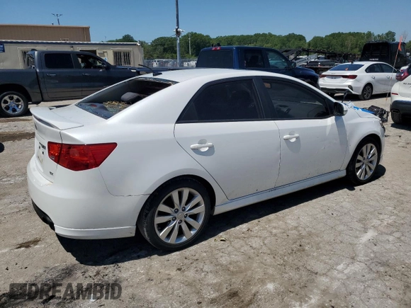 2013 Kia Forte SX with VIN KNAFW4A36D5720854, listed as a Copart auction lot 58159604 with 76,452 mi miles and Salvage Title. Bid and sale history available at carsss.com. Image 3.