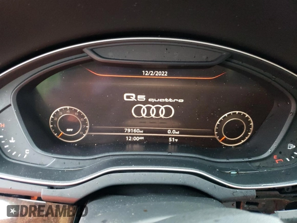 2018 Audi Q5 Premium Plus with VIN WA1BNAFY9J2100515, listed as a Copart auction lot 70344012 with Not Provided miles. Bid and sale history available at carsss.com. Image 9.