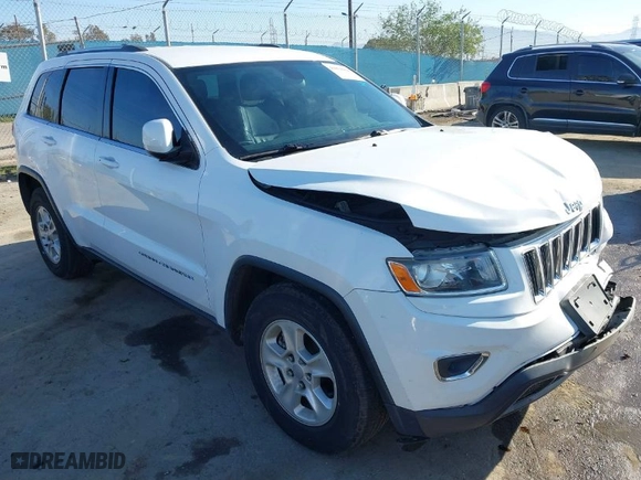 2014 Jeep Grand Cherokee Laredo with VIN 1C4RJEAGXEC130399, listed as a IAAI auction lot 41861664 with 106,925 mi miles. Bid and sale history available at carsss.com. Image 1.