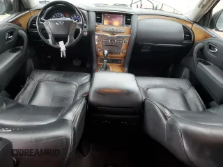 2012 Infiniti QX56 8-passenger with VIN JN8AZ2ND4C9715207, listed as a Copart auction lot 43283955 with 191,935 mi miles and Salvage title. Bid and sale history available at DreamBid. Image 8.