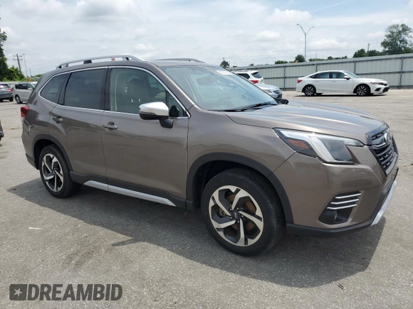 2023 Subaru Forester Touring with VIN JF2SKARC4PH492888, listed as a Copart auction lot 58743735 with 12,015 mi miles and Salvage title. Bid and sale history available at DreamBid. Image 4.