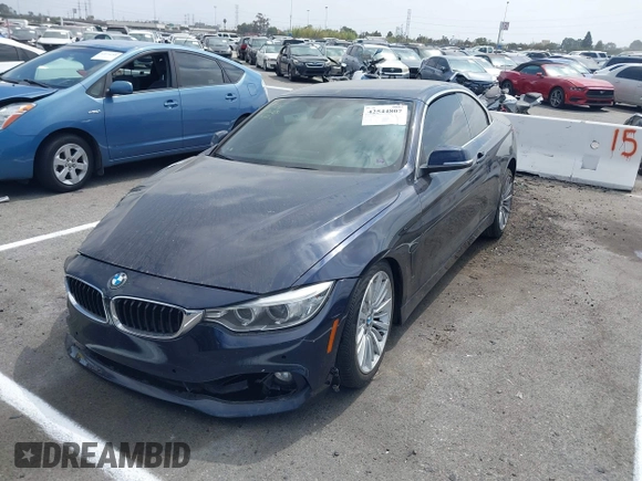 2015 BMW 4 Series 435i z VIN WBA3T3C51FP738285, wystawiony jako IAAI lot #42544807 z przebiegiem 56 274 mil mil oraz . Historia ofert i sprzedaży dostępna na DreamBid. Obrazek 2.