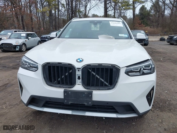 2023 BMW X3 xDrive30i with VIN 5UX53DP05P9T22681, listed as a IAAI auction lot 41646499 with 18,307 mi miles. Bid and sale history available at carsss.com. Image 12.