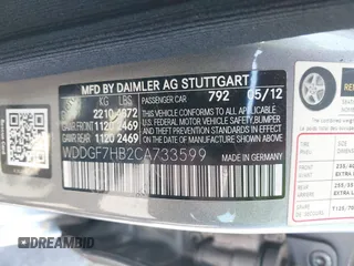 2012 Mercedes-Benz C 63 AMG with VIN WDDGF7HB2CA733599, listed as a IAAI auction lot 42094388 with 81,287 mi miles and . Bid and sale history available at carsss.com. Image 9.
