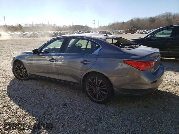 2017 Infiniti Q50 Red Sport 400 with VIN JN1FV7ARXHM870167, listed as a Copart auction lot 80532034 with 41,643 mi miles and Salvage Title. Bid and sale history available at carsss.com. Image 2.