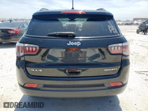 2018 Jeep Compass Sport with VIN 3C4NJDAB2JT220416, listed as a Copart auction lot 56775465 with 99,869 mi miles and Salvage title. Bid and sale history available at DreamBid. Image 6.