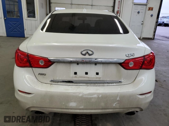 2017 Infiniti Q50 2.0t Premium with VIN JN1CV7ARXHM680274, listed as a Copart auction lot 88106815 with 130,322 mi miles and Salvage Title. Bid and sale history available at carsss.com. Image 6.