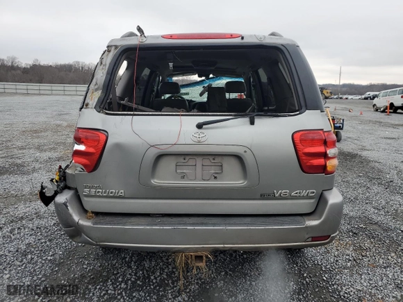 2003 Toyota Sequoia SR5 with VIN 5TDBT44A33S196608, listed as a Copart auction lot 42195995 with 210,304 mi miles and Salvage Title. Bid and sale history available at carsss.com. Image 6.