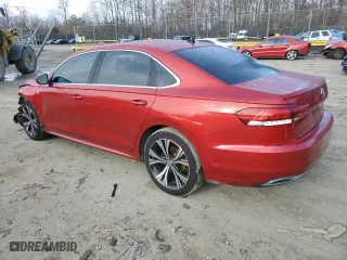 2020 Volkswagen Passat 2.0T SEL with VIN 1VWCA7A37LC017860, listed as a Copart auction lot 87374624 with 97,105 mi miles and Salvage Title. Bid and sale history available at carsss.com. Image 2.