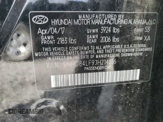 2018 Hyundai Elantra SEL with VIN 5NPD84LF9JH214216, listed as a Copart auction lot 51807985 with 76,057 mi miles and Salvage Title. Bid and sale history available at DreamBid. Image 12.
