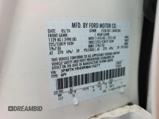 2024 Ford Mustang Mach-E Select with VIN 3FMTK1R45RMA15277, listed as a Copart auction lot 61598805 with Not provided miles and Clean title. Bid and sale history available at DreamBid. Image 13.