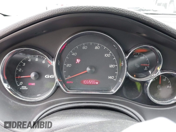 2008 Pontiac G6 GT with VIN 1G2ZH17N384134579, listed as a IAAI auction lot 42409870 with 106,596 mi miles and . Bid and sale history available at DreamBid. Image 7.
