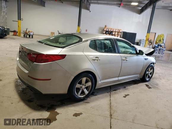 2015 Kia Optima LX with VIN KNAGM4A71F5547177, listed as a Copart auction lot 86856774 with Not Provided miles and Salvage Title. Bid and sale history available at DreamBid. Image 3.