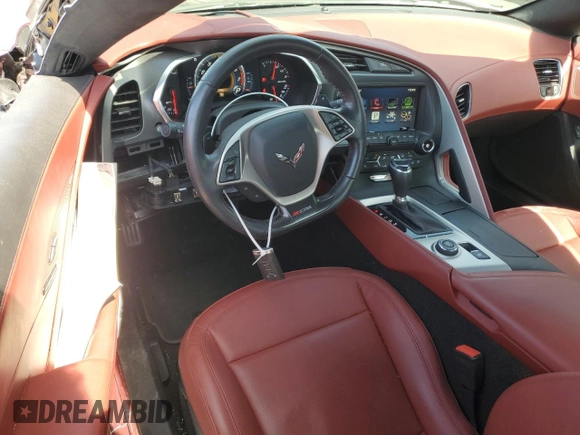 2016 Chevrolet Corvette Z06 3LZ with VIN 1G1YU2D68G5607531, listed as a Copart auction lot 58075825 with 16,283 mi miles and Salvage title. Bid and sale history available at DreamBid. Image 8.