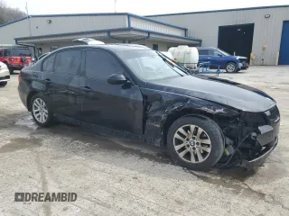 2007 BMW 3 Series 328i with VIN WBAVA33537KX76713, listed as a Copart auction lot 53056835 with 86,423 mi miles and Salvage title. Bid and sale history available at DreamBid. Image 4.