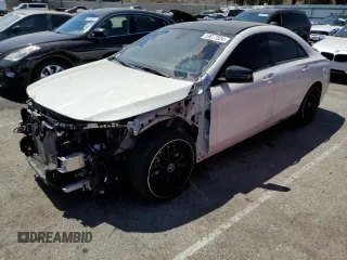 2018 Mercedes-Benz CLA with VIN WDDSJ5CB2JN562556, listed as a Copart auction lot 59077804 with 50,834 mi miles and Salvage Title. Bid and sale history available at carsss.com. Image 1.