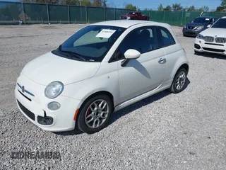 2015 FIAT 500 Sport with VIN 3C3CFFBR1FT663166, listed as a IAAI auction lot 41968299 with 132,772 mi miles. Bid and sale history available at carsss.com. Image 2.