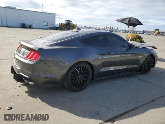 2020 Ford Mustang GT with VIN 1FA6P8CF3L5177093, listed as a Copart auction lot 50061925 with 44,749 mi miles and Salvage Title. Bid and sale history available at DreamBid. Image 3.