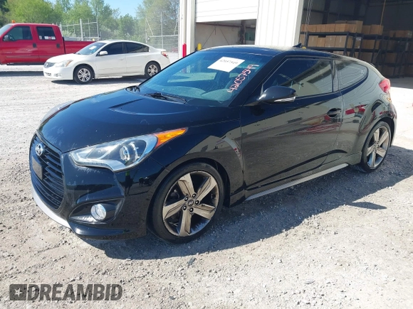 2013 Hyundai Veloster Turbo w/Black Int with VIN KMHTC6AE8DU175611, listed as a IAAI auction lot 42057549 with 137,929 mi miles. Bid and sale history available at carsss.com. Image 2.