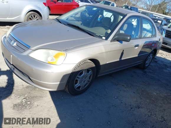 2001 Honda Civic LX with VIN 2HGES15551H616205, listed as a IAAI auction lot 41387088 with 139,155 mi miles. Bid and sale history available at carsss.com. Image 2.