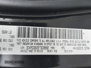 2015 Dodge Journey SXT with VIN 3C4PDDBG5FT639992, listed as a IAAI auction lot 41958496 with 132,410 mi miles and . Bid and sale history available at DreamBid. Image 9.