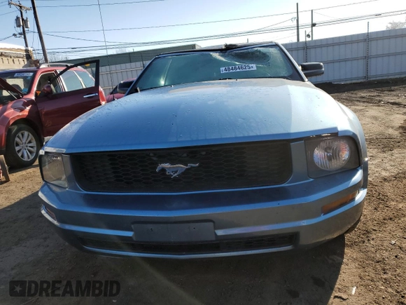 2007 Ford Mustang Deluxe with VIN 1ZVFT84N175298106, listed as a Copart auction lot 48484625 with 174,184 mi miles and Salvage Title. Bid and sale history available at carsss.com. Image 5.
