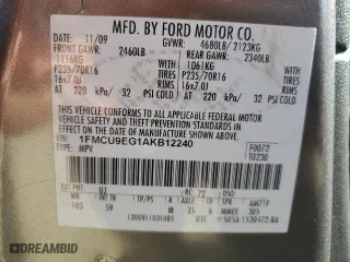 2010 Ford Escape Limited with VIN 1FMCU9EG1AKB12240, listed as a Copart auction lot 46179015 with 176,278 mi miles and Clean Title. Bid and sale history available at carsss.com. Image 15.