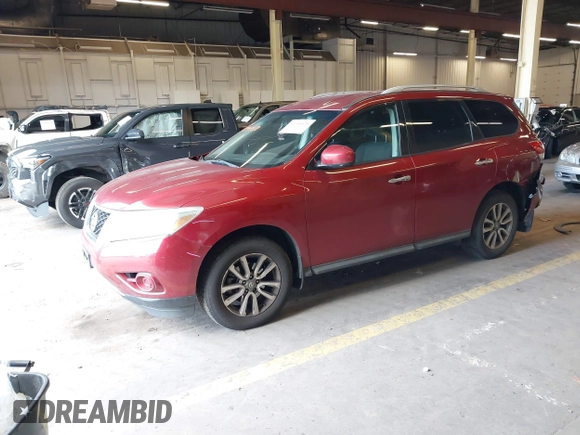 2013 Nissan Pathfinder SL with VIN 5N1AR2MN1DC644053, listed as a IAAI auction lot 41944570 with 86,861 mi miles and . Bid and sale history available at DreamBid. Image 2.