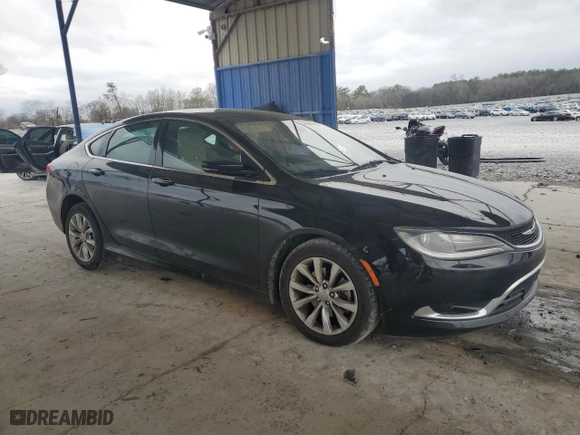2015 Chrysler 200 C with VIN 1C3CCCCB9FN548680, listed as a Copart auction lot 43977555 with 128,172 mi miles and Salvage Title. Bid and sale history available at carsss.com. Image 4.