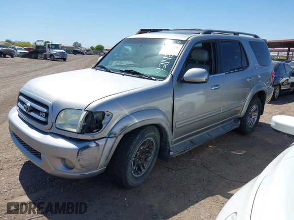 2003 Toyota Sequoia Limited with VIN 5TDBT48A03S174298, listed as a IAAI auction lot 42142636 with 218,560 mi miles and . Bid and sale history available at DreamBid. Image 2.