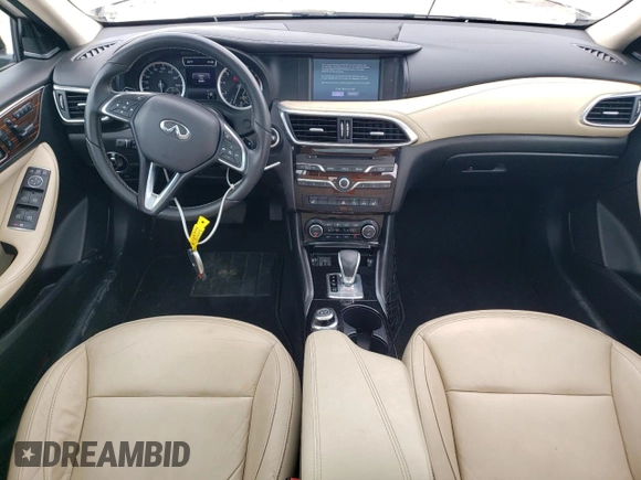 2017 Infiniti QX30 Luxury with VIN SJKCH5CR5HA018879, listed as a Copart auction lot 54448334 with 35,081 mi miles and Salvage Title. Bid and sale history available at carsss.com. Image 8.