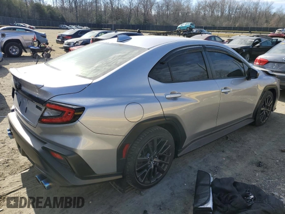 2022 Subaru WRX Premium with VIN JF1VBAF68N9024752, listed as a Copart auction lot 46773635 with 22,154 mi miles and Salvage Title. Bid and sale history available at DreamBid. Image 3.