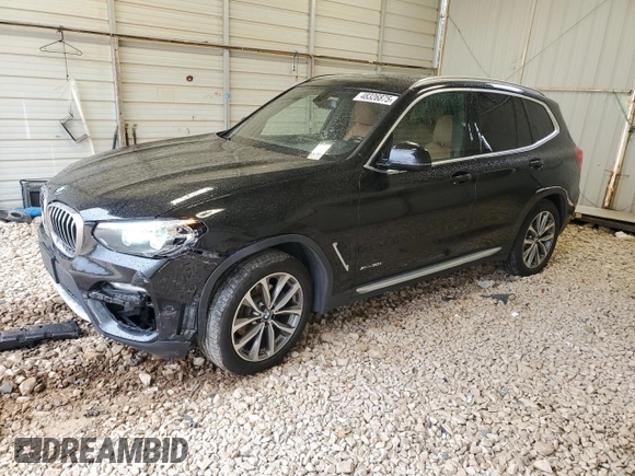 2018 BMW X3 xDrive30i with VIN 5UXTR9C53JLD62050, listed as a Copart auction lot 48326875 with 97,525 mi miles and Salvage Title. Bid and sale history available at carsss.com. Image 1.