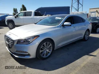 2018 Genesis G80 3.8L with VIN KMHGN4JE1JU239080, listed as a Copart auction lot 71615514 with 87,883 mi miles and Salvage Title. Bid and sale history available at carsss.com. Image 1.