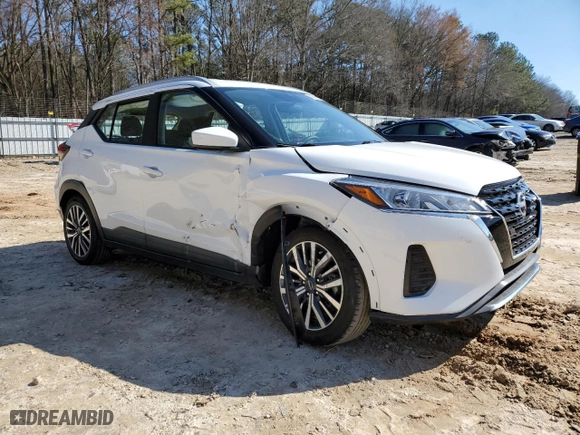 2022 Nissan Kicks SV with VIN 3N1CP5CV7NL490205, listed as a Copart auction lot 46090275 with 59,499 mi miles and Salvage Title. Bid and sale history available at carsss.com. Image 4.