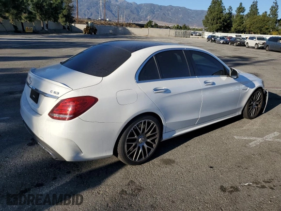 2017 Mercedes-Benz C 63 AMG with VIN 55SWF8GB0HU194099, listed as a Copart auction lot 84697274 with 79,948 mi miles and Salvage title. Bid and sale history available at DreamBid. Image 3.