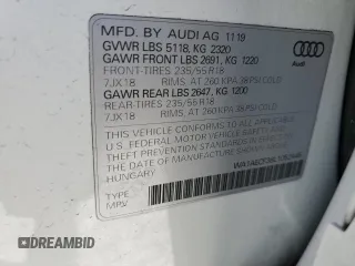2020 Audi Q3 Premium with VIN WA1AECF38L1052445, listed as a Copart auction lot 51670093 with 61,245 mi miles. Bid and sale history available at carsss.com. Image 13.