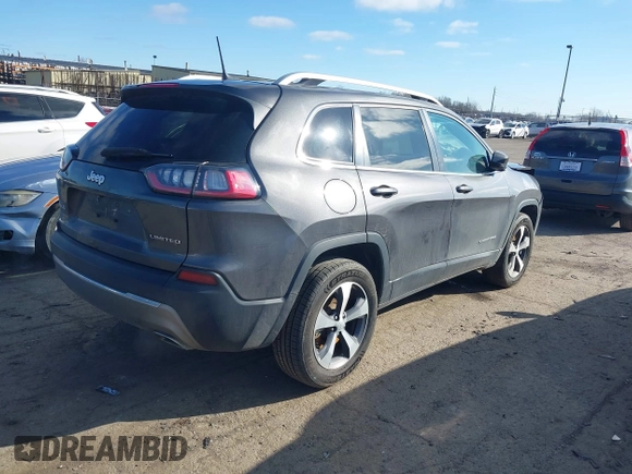2020 Jeep Cherokee Limited with VIN 1C4PJMDX8LD617038, listed as a IAAI auction lot 41806440 with 64,963 mi miles and . Bid and sale history available at DreamBid. Image 4.