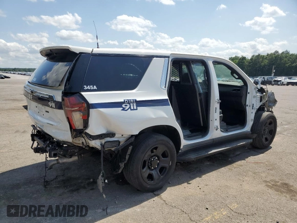 2021 Chevrolet Tahoe Commercial z VIN 1GNSCLED3MR458377, wystawiony jako Copart lot #57302405 z przebiegiem 26 846 mil mil oraz Szkoda całkowita • Salvage title. Historia ofert i sprzedaży dostępna na DreamBid. Obrazek 3.