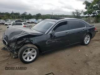 2006 BMW 7 Series 750Li with VIN WBAHN83596DT25366, listed as a Copart auction lot 71251924 with Not Provided miles and Salvage Title. Bid and sale history available at carsss.com. Image 1.
