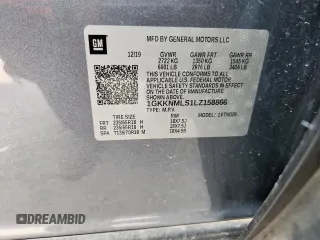 2020 GMC Acadia SLT with VIN 1GKKNMLS1LZ158866, listed as a Copart auction lot 64294815 with 84,788 mi miles and Salvage title. Bid and sale history available at DreamBid. Image 12.