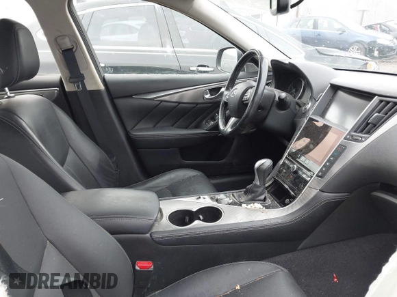 2017 Infiniti Q50 2.0t Premium with VIN JN1CV7AR0HM681837, listed as a IAAI auction lot 41724953 with 55,178 mi miles. Bid and sale history available at carsss.com. Image 5.