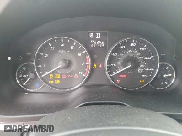 2011 Subaru Legacy Premium with VIN 4S3BMBC62B3251323, listed as a Copart auction lot 54652405 with 227,494 mi miles and Salvage Title. Bid and sale history available at DreamBid. Image 9.